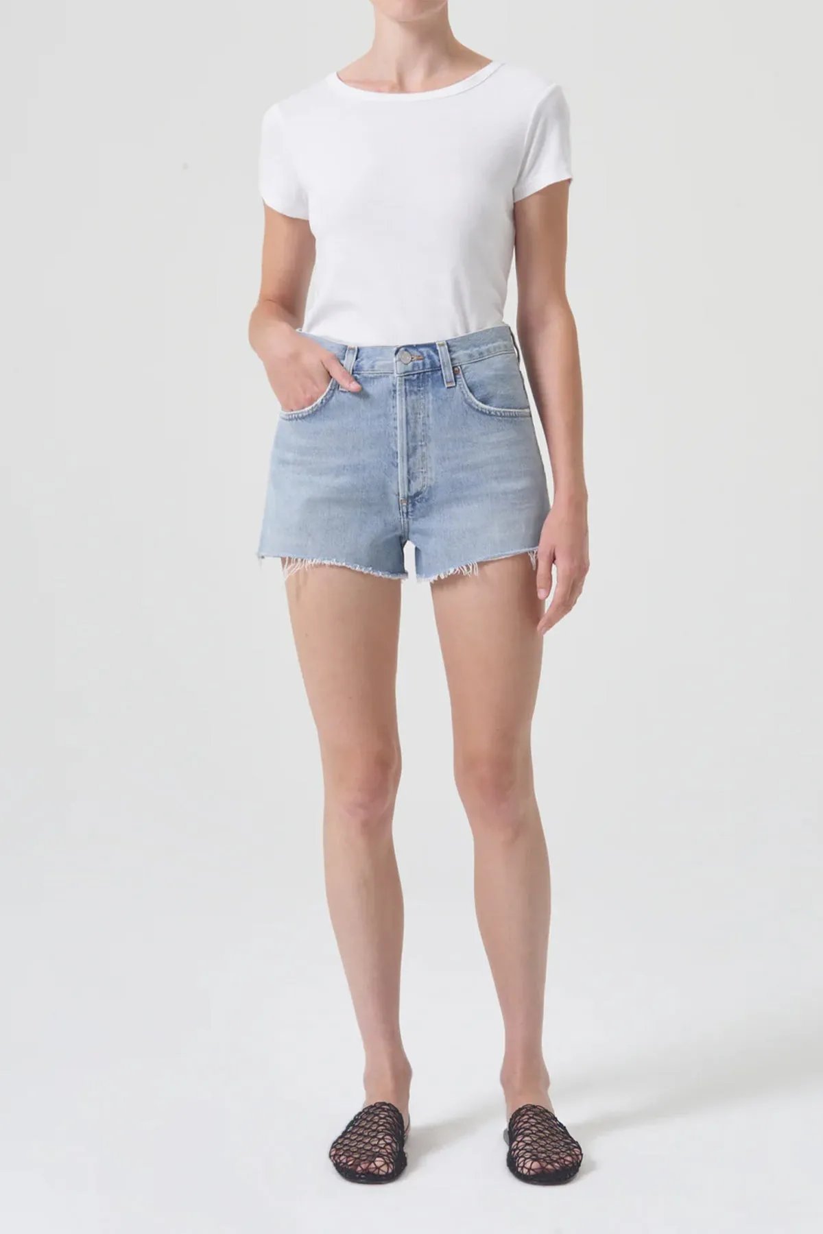 Mila Vintage High Rise Short in Hazard