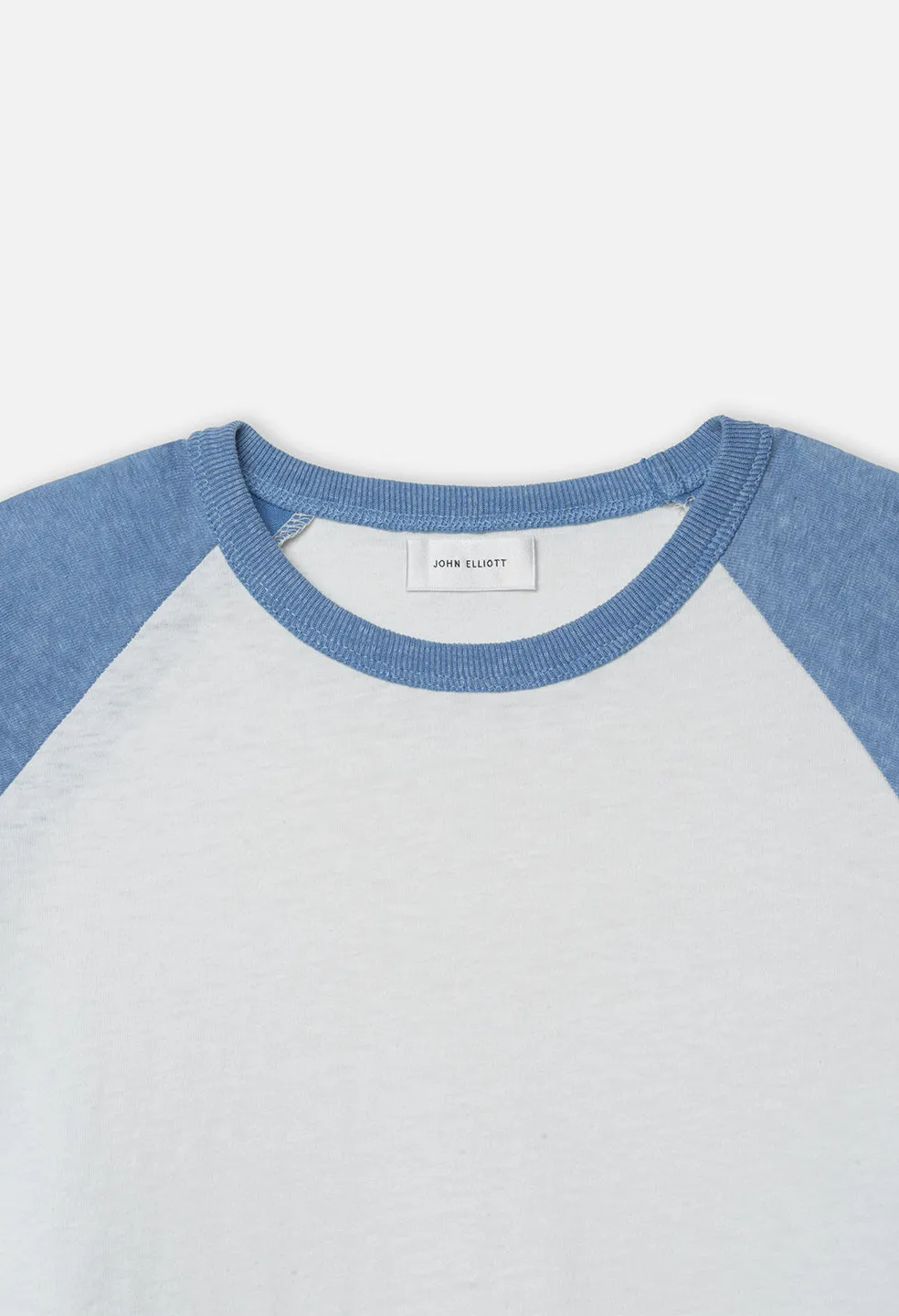 Mineral Wash Baseball Tee / White x Capri