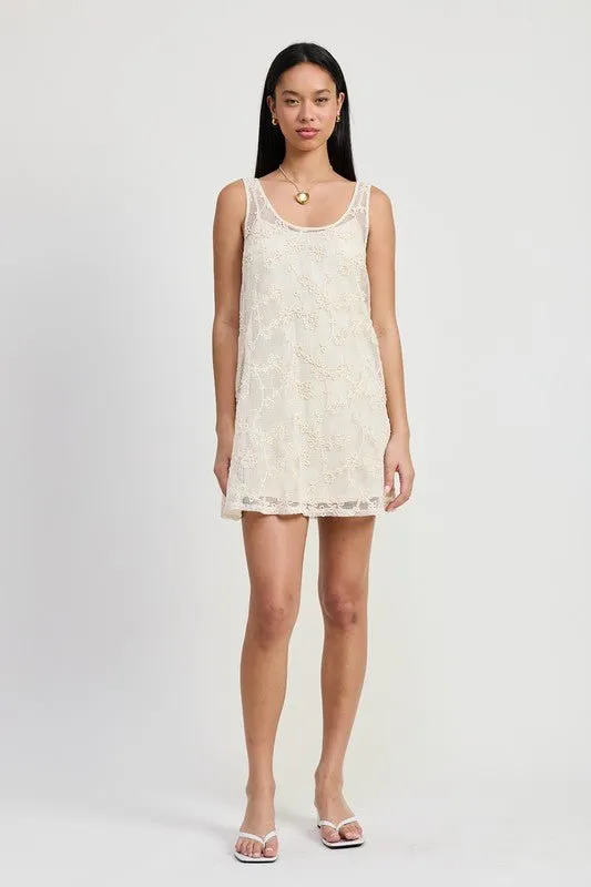 MINI FLORAL CROCHET DRESS