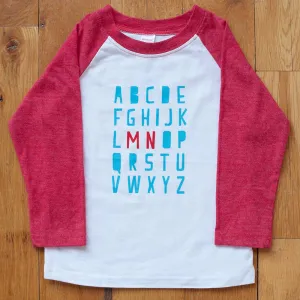 Minnesota Alphabet Raglan Tee