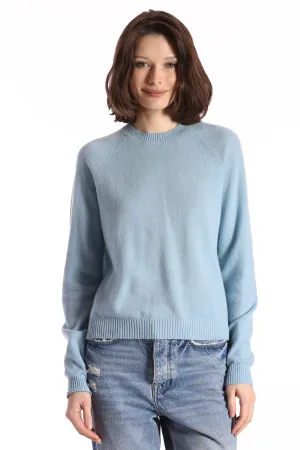 Minnie Rose Cashmere Shrunken Crew Sweater
