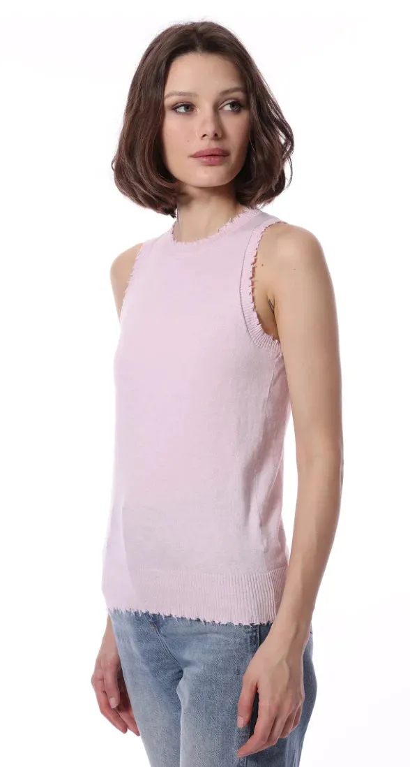 Minnie Rose Cotton Frayed Tank