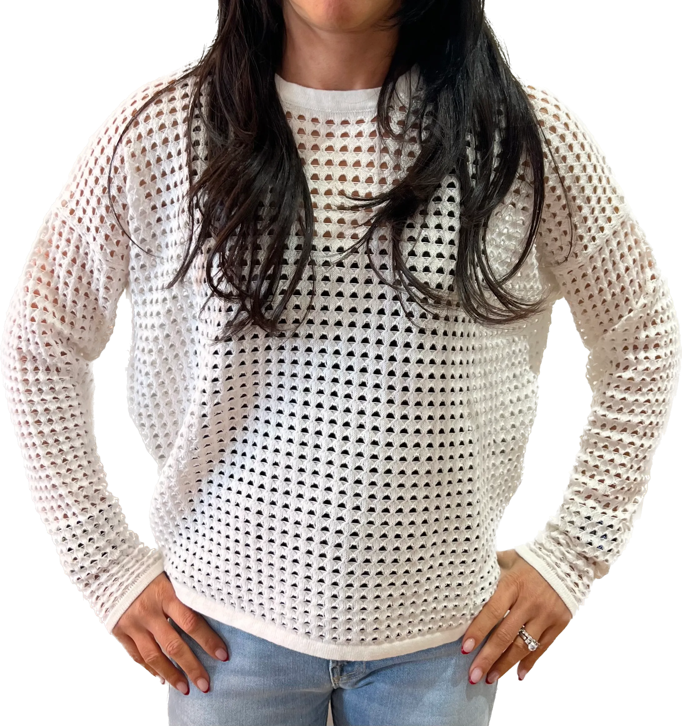 Minnie Rose Open Stitch Pullover