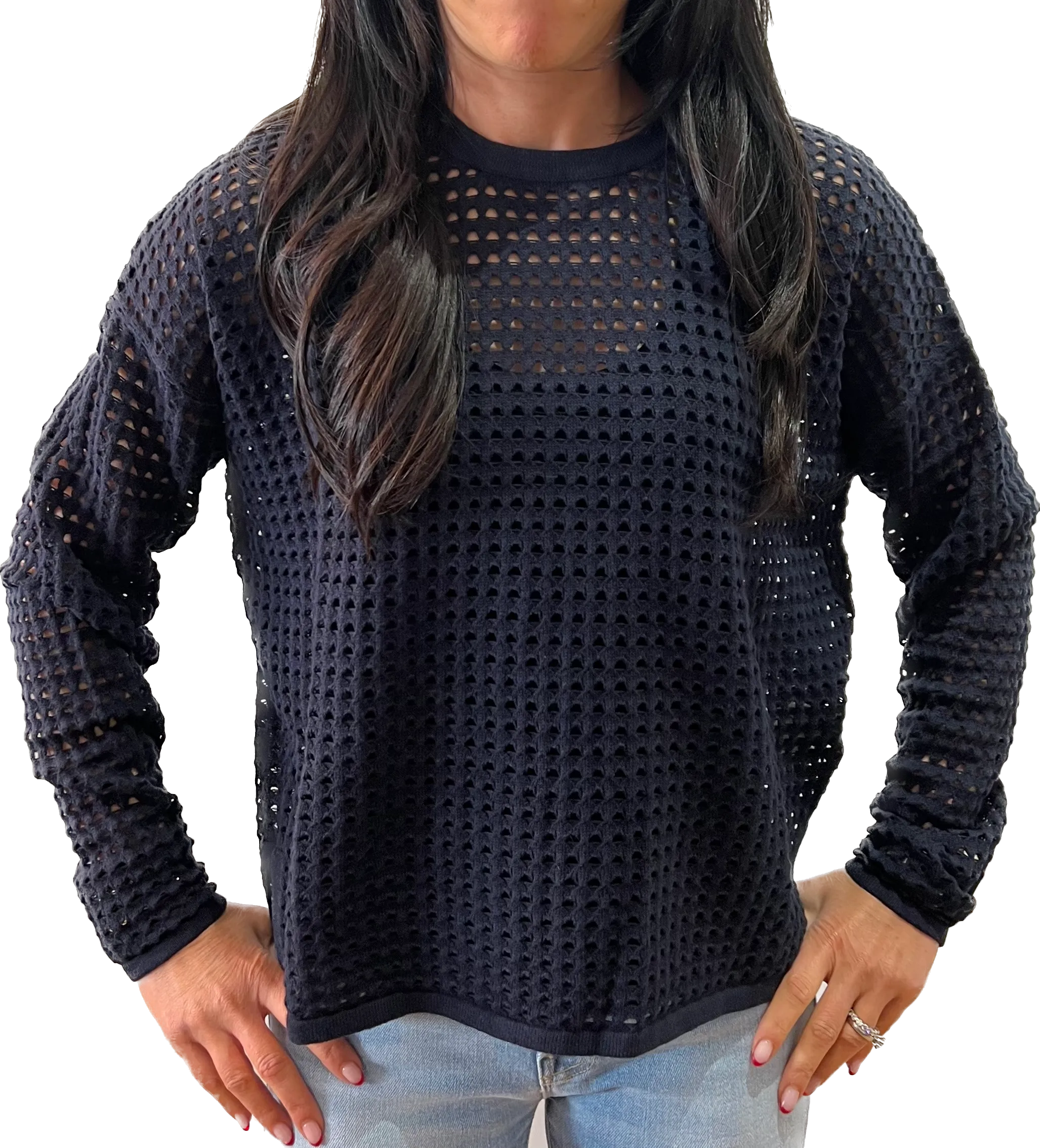 Minnie Rose Open Stitch Pullover