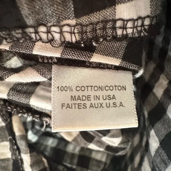 MISA LOS ANGELES KAYIN BLACK WHITE GINGHAM WAIST TIE Shorts Skort Size Small