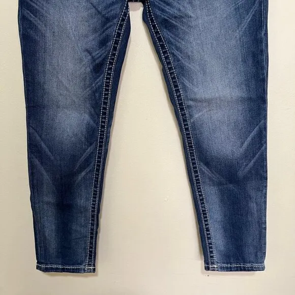 Miss Me Blue Denim Ankle Skinny Jeans Size 29 Style JP8715AK