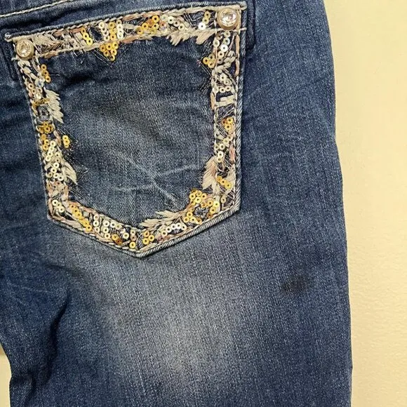 Miss Me Blue Denim Ankle Skinny Jeans Size 29 Style JP8715AK