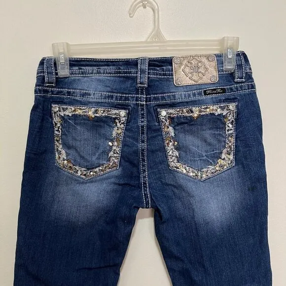 Miss Me Blue Denim Ankle Skinny Jeans Size 29 Style JP8715AK