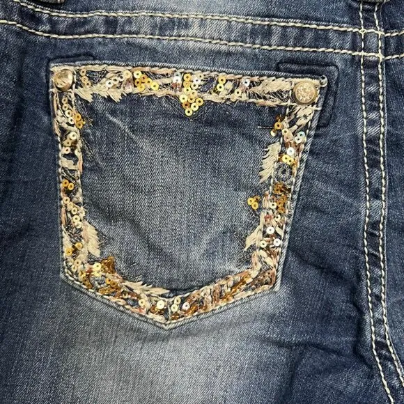 Miss Me Blue Denim Ankle Skinny Jeans Size 29 Style JP8715AK