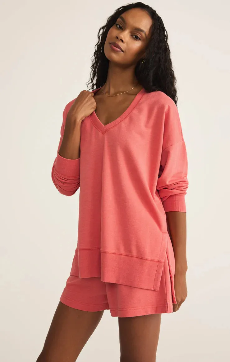 Modern V-Neck Weekender-Persimmon