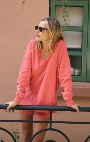 Modern V-Neck Weekender-Persimmon