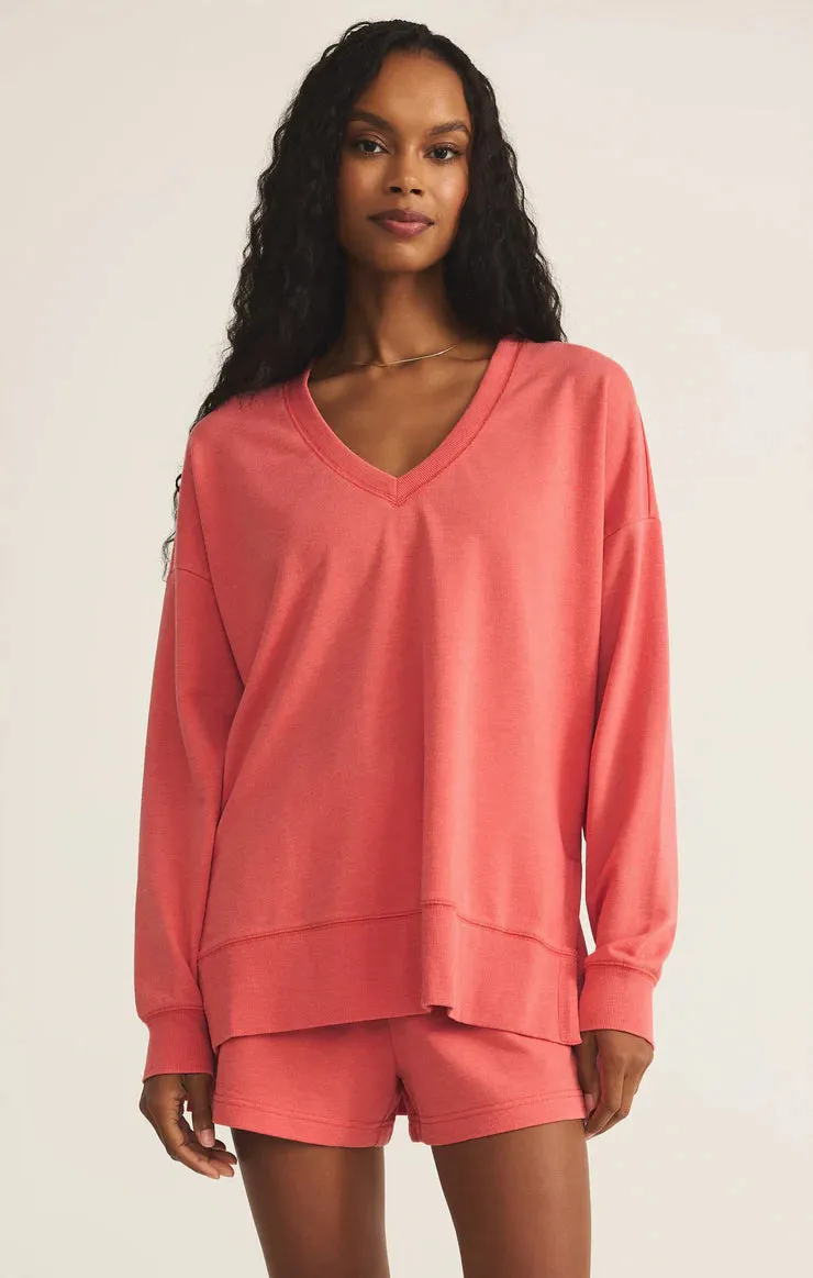 Modern V-Neck Weekender-Persimmon