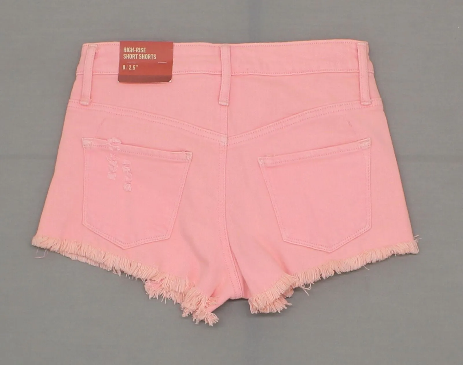 Mossimo Women's High-Rise Destructed Denim Jean Shorts Pink