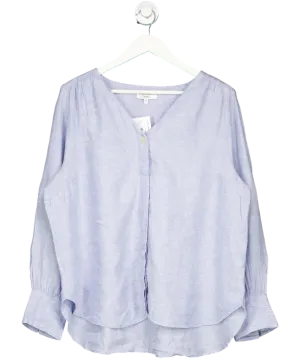 Next Blue Loose Linen Blouse UK 20