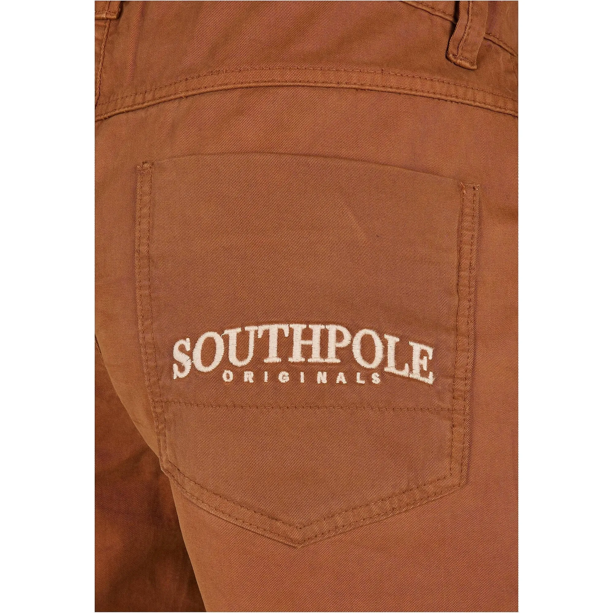 Nohavice jogger  Southpole Script Twill Pants Toffee
