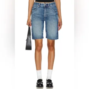 NWOT Free People Ghost Town High Rise Long Denim Jean Shorts Size 33