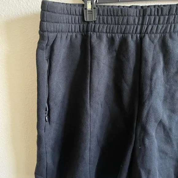 NWOT Good American Black Cotton Jersey Fleece Shorts Size 4 Style GS0022