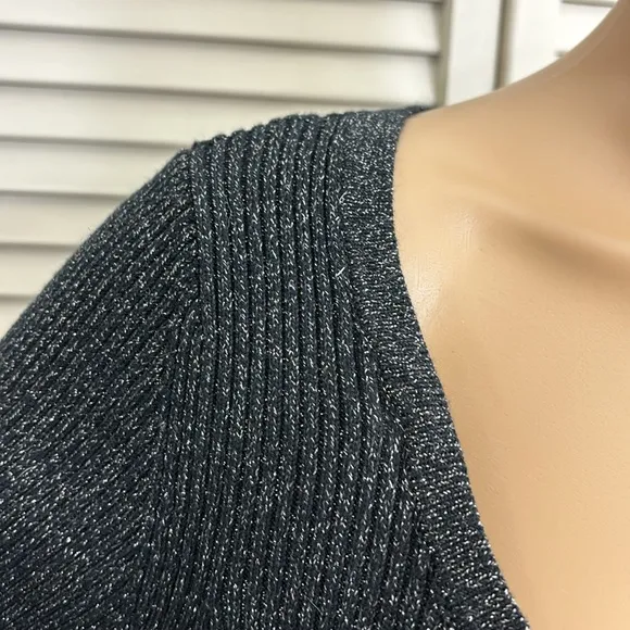 NWT Abercrombie &amp; Fitch Bow Tie-Front Slim Metallic Cardigan Medium