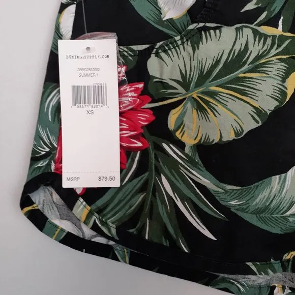 NWT Denim &amp; Supply Ralph Lauren Y2K Low Rise Floral Shorts XS