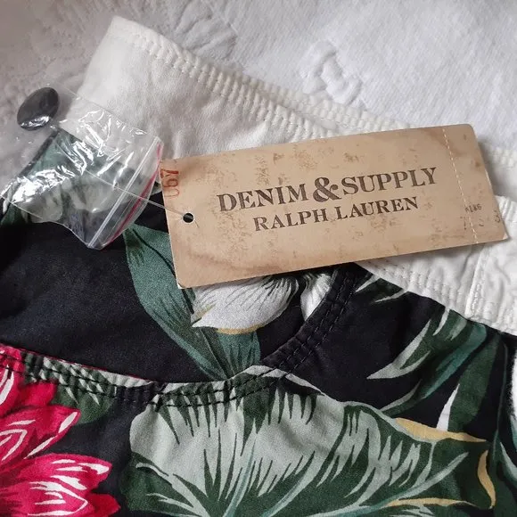 NWT Denim &amp; Supply Ralph Lauren Y2K Low Rise Floral Shorts XS