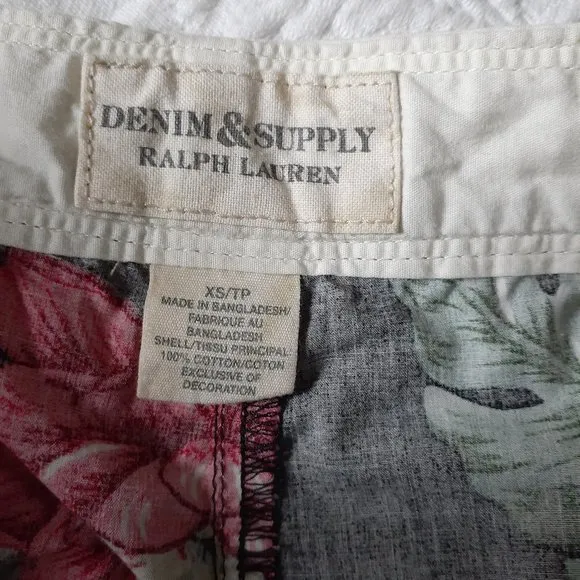 NWT Denim &amp; Supply Ralph Lauren Y2K Low Rise Floral Shorts XS