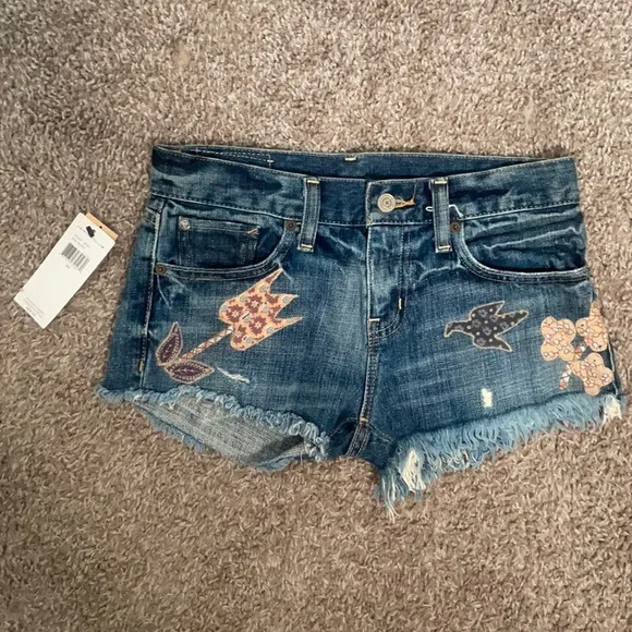 NWT Ralph Lauren Denim &amp; supply floral denim shorts