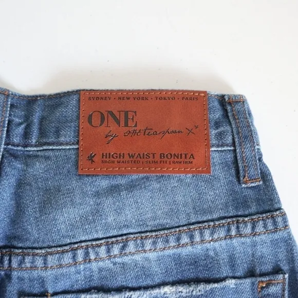 One Teaspoon - Free People Blue Cult High Waist Bonitas  Shorts Size 24 NWT