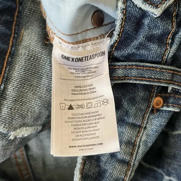 One X OneTeaspoon High Waist Bandit Jean Shorts