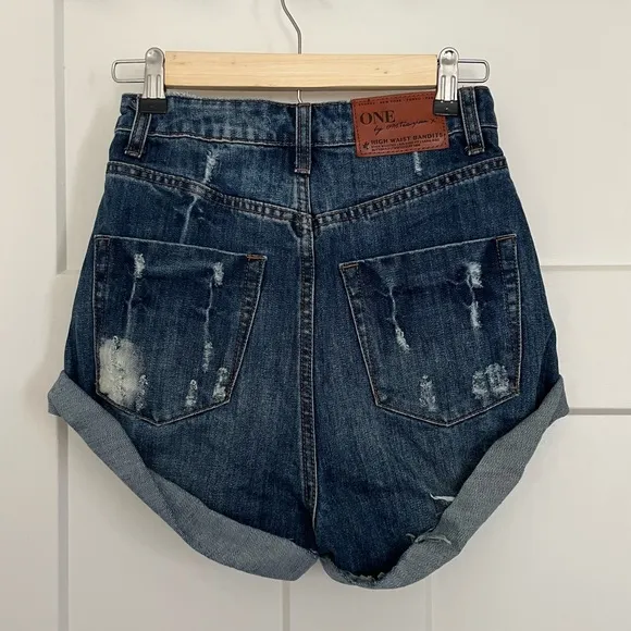 One X OneTeaspoon High Waist Bandit Jean Shorts