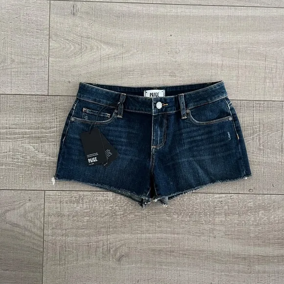 Paige Denim Shorts: &quot;Bobby Short&quot;  Mid Rise Cut Off Size: 26