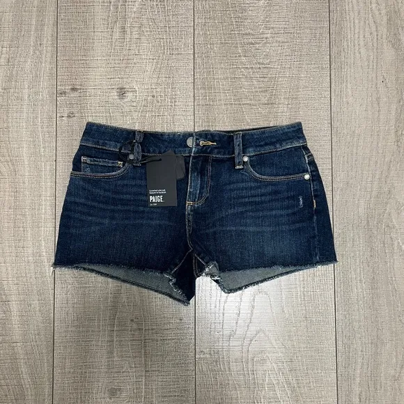 Paige Denim Shorts: &quot;Bobby Short&quot;  Mid Rise Cut Off Size: 26