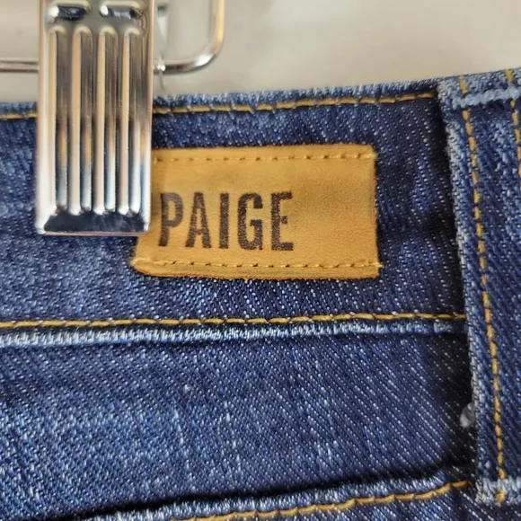 PAIGE Echo Park mid rise frayed edge denim short cut-off shorts in Journey wash