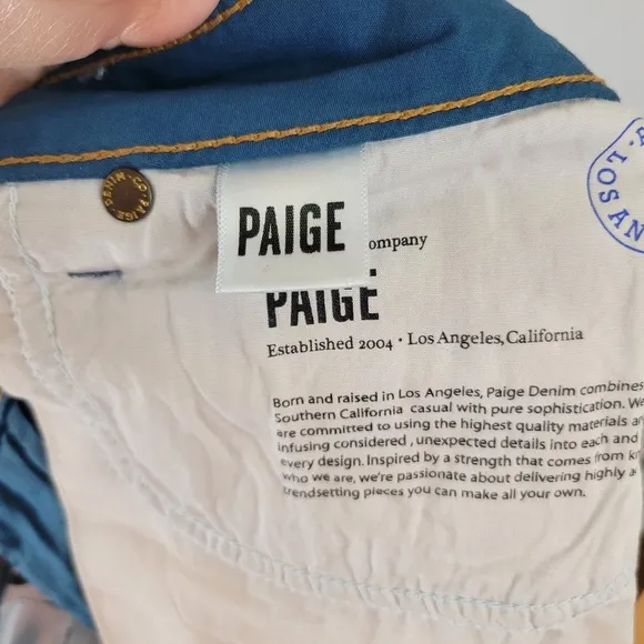 PAIGE Echo Park mid rise frayed edge denim short cut-off shorts in Journey wash