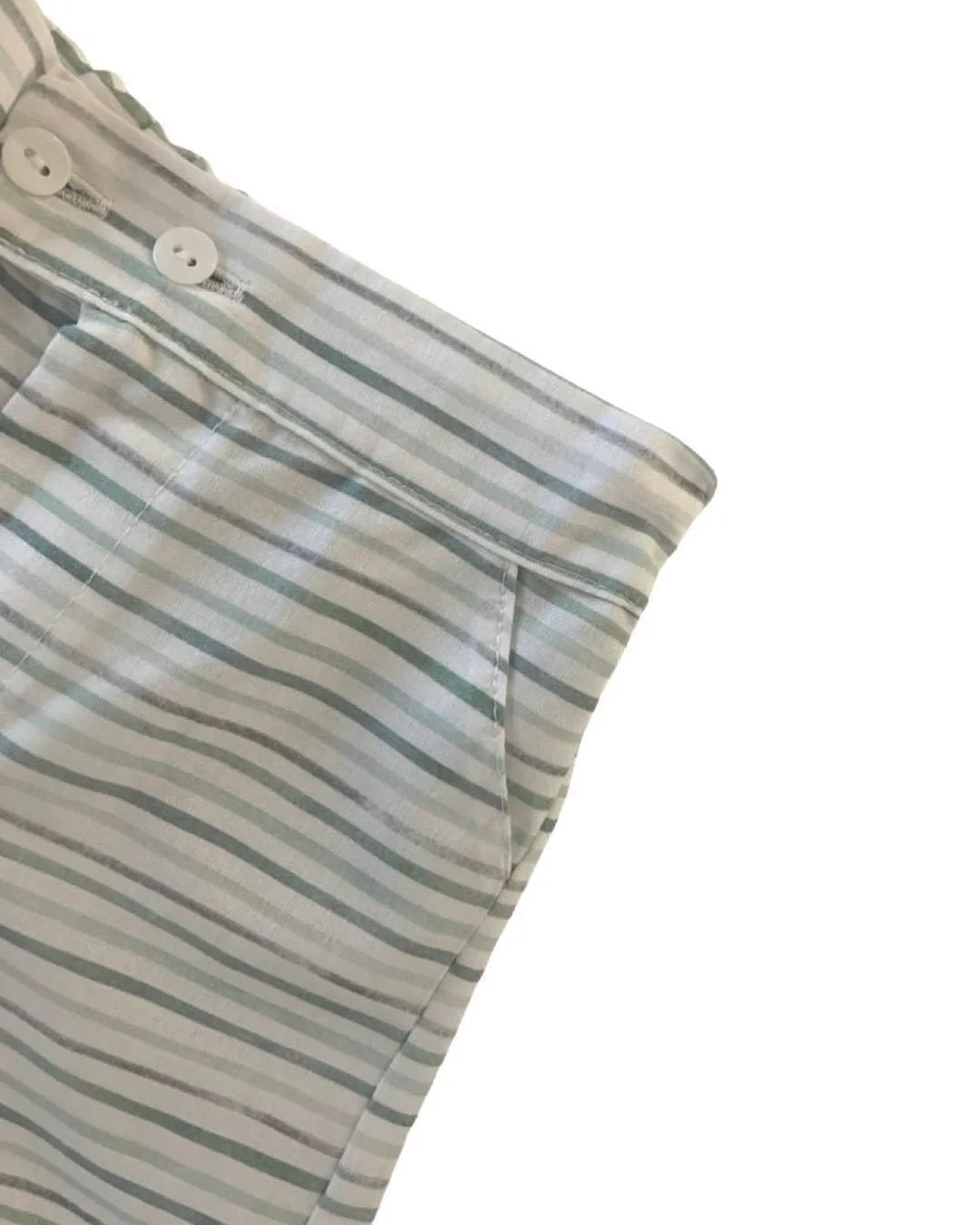 Pale Green and White 2-Piece Short Set