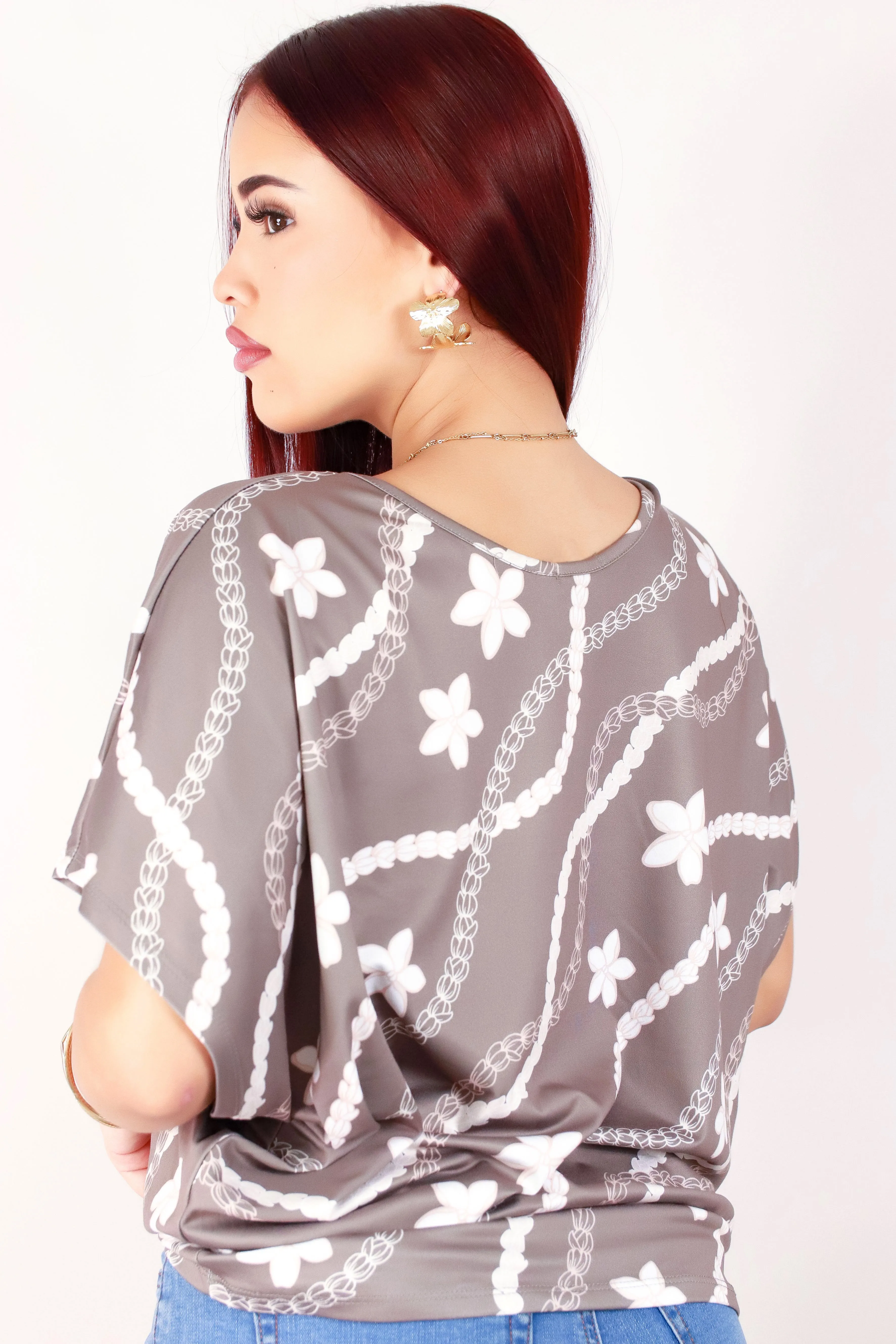 PIKAKE PLUMERIA DOLMAN TOP