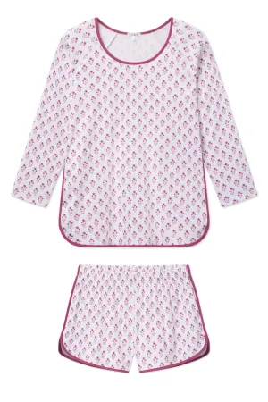 Pima Long-Short Set in Camellia Inverse Posy