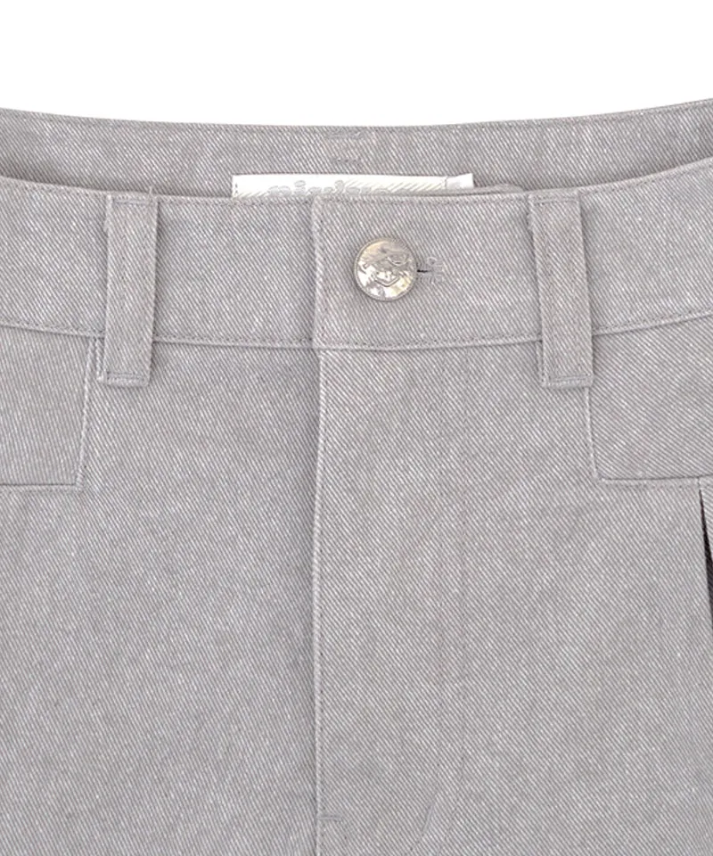 PIV'VEE Cotton Flare Shorts - Snow Gray