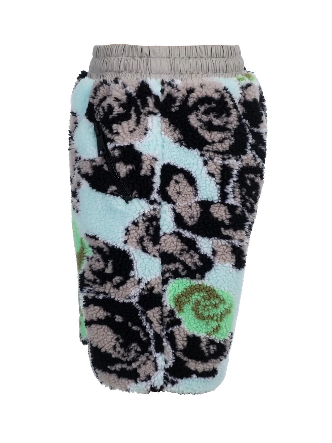 Pixel Roses-print Fleece Shorts