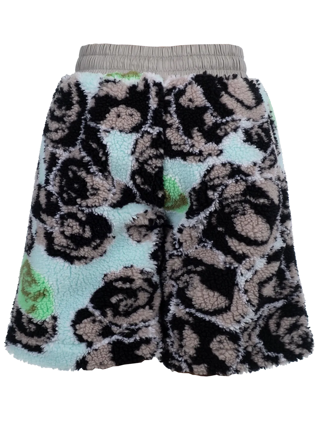 Pixel Roses-print Fleece Shorts