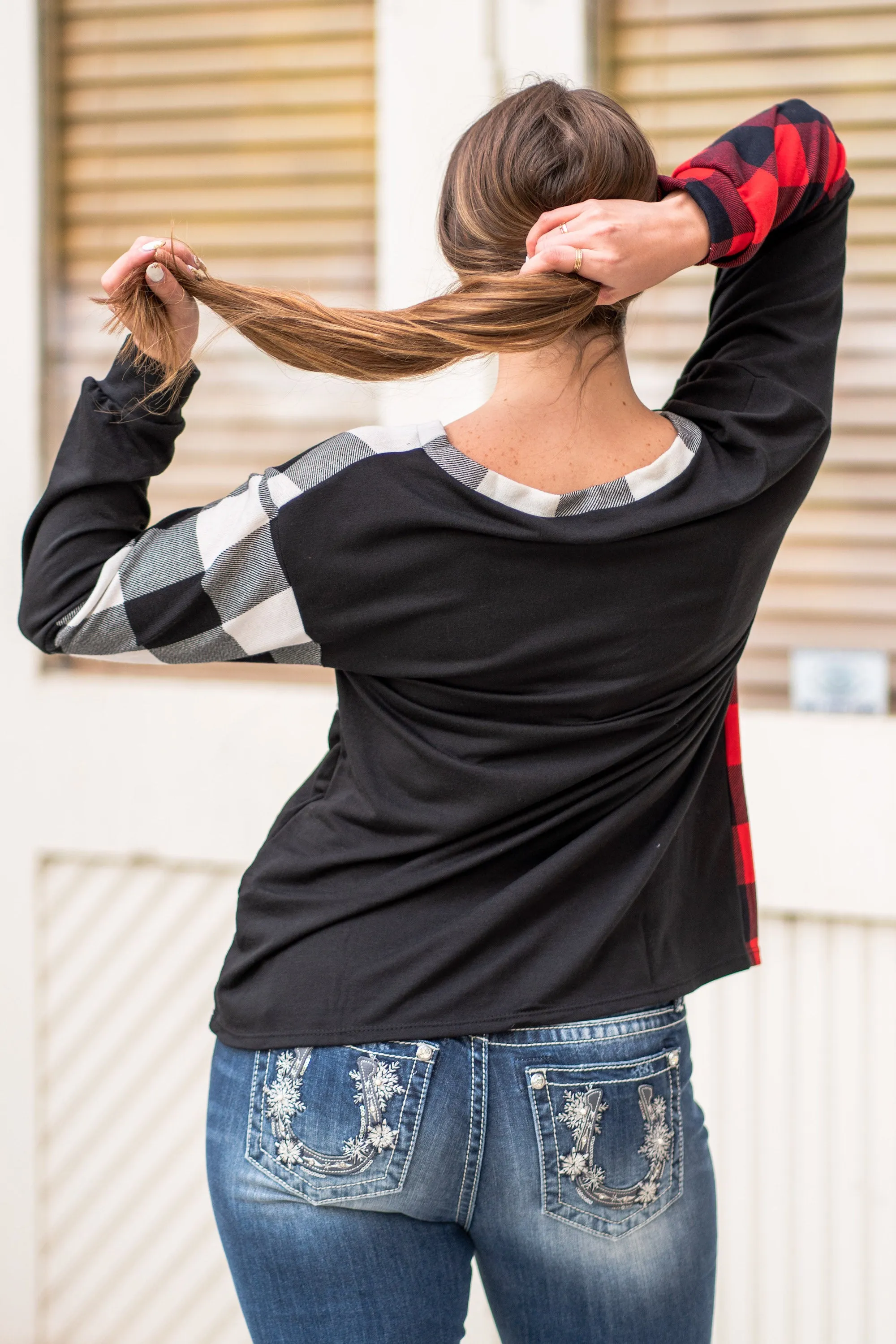 Plaid Sweater Top