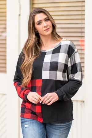 Plaid Sweater Top