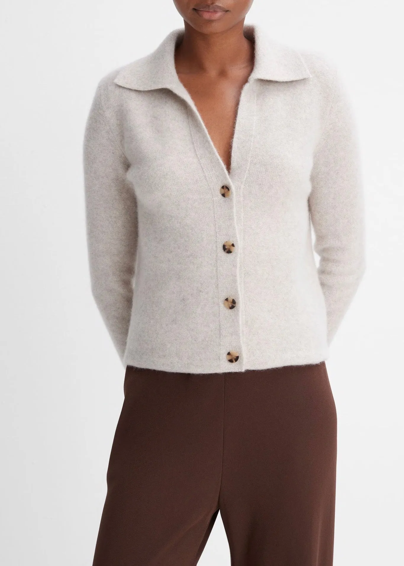 Polo Button Cardigan (Marble)