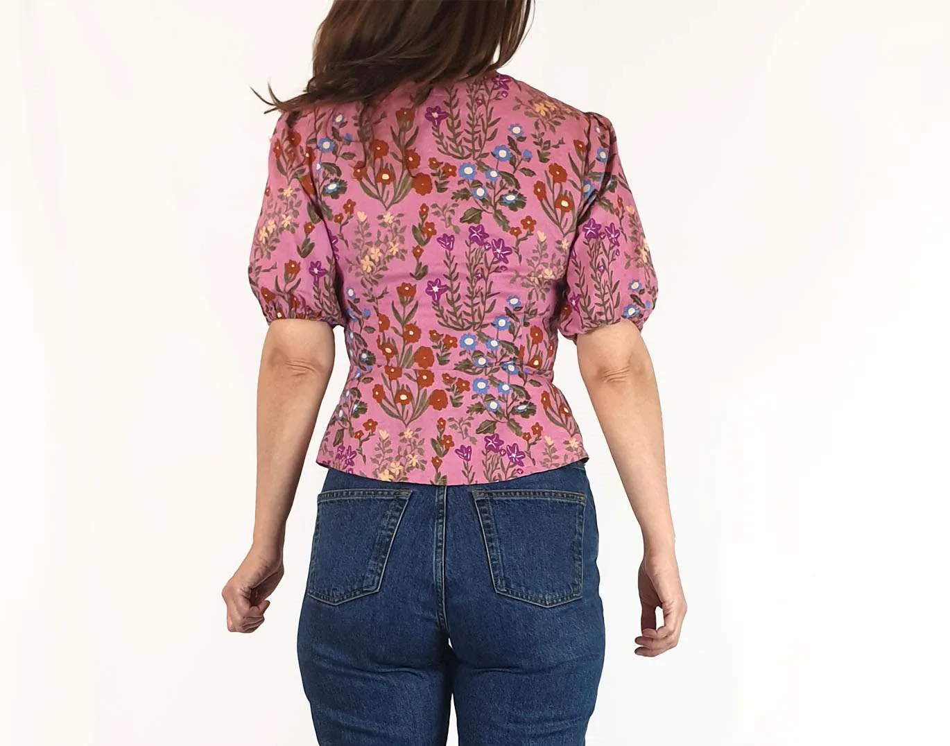 Princess Highway pink floral print top size 6 (fits 6-8)