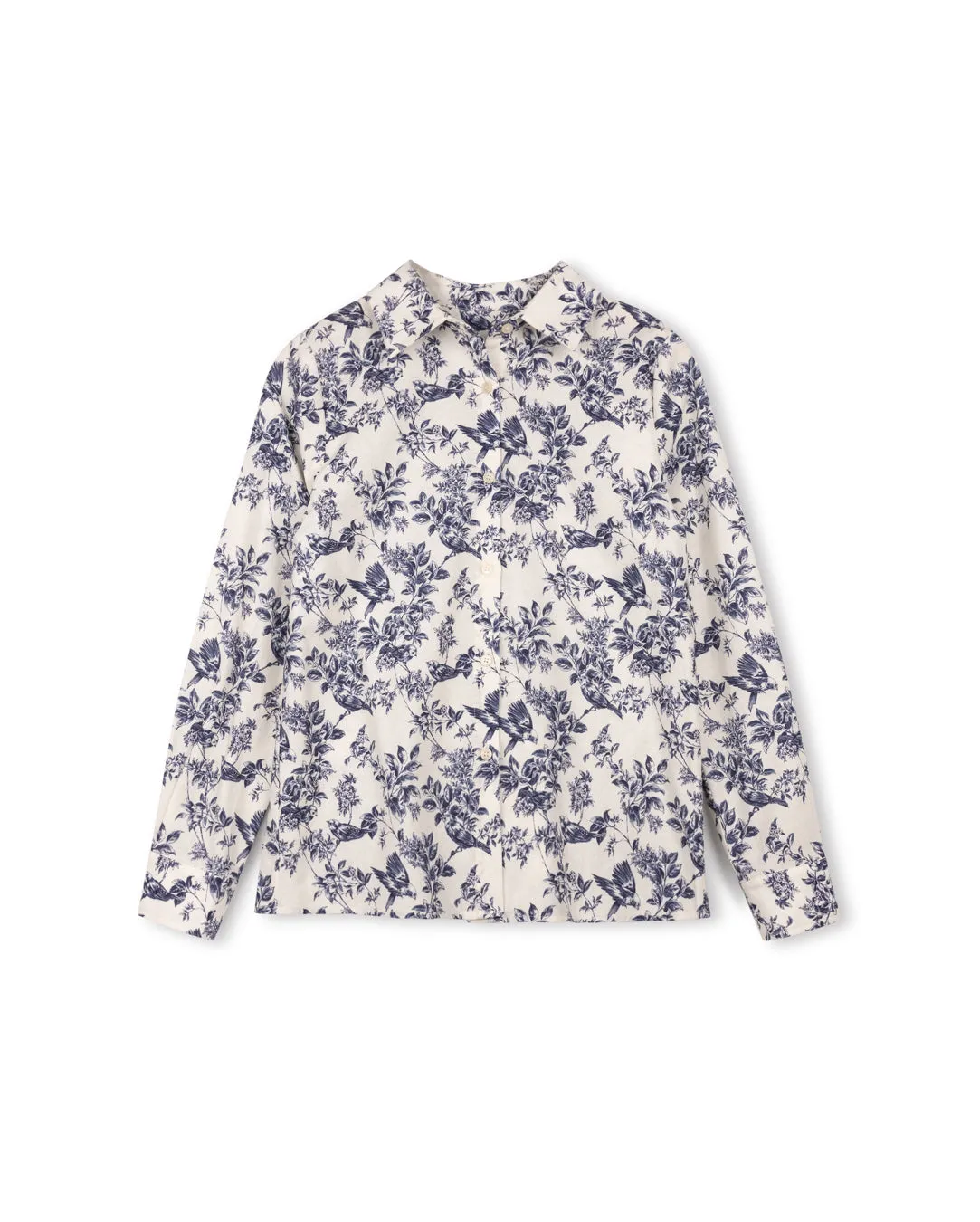 Printed Linen Blouse
