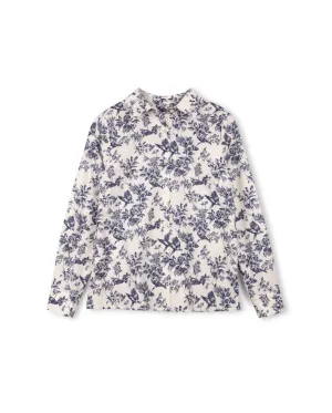 Printed Linen Blouse