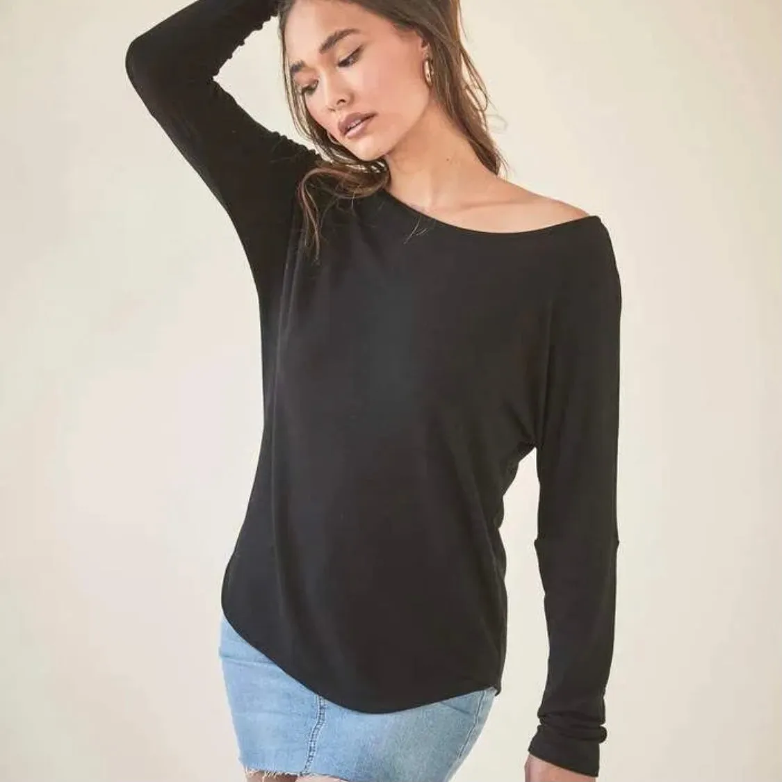 PROJECT SOCIAL T Isla Open Neck Sweatshirt