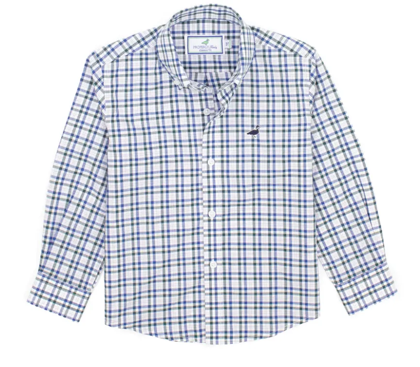 Properly Tied Boys Seasonal Sportshirt - Mallard