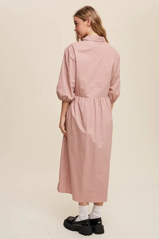 Puff Sleeve Maxi Dress