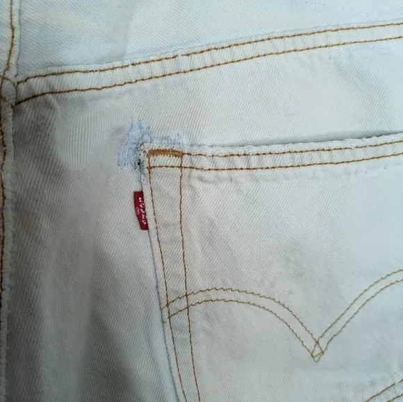 RE/DONE x LEVI'S High Rise Cut-off Cotton Denim Jean Shorts NEW Size 25