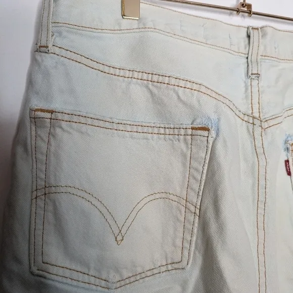 RE/DONE x LEVI'S High Rise Cut-off Cotton Denim Jean Shorts NEW Size 25